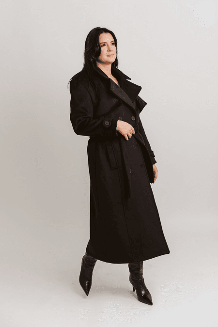 Płaszcz wełniany Lara czarny