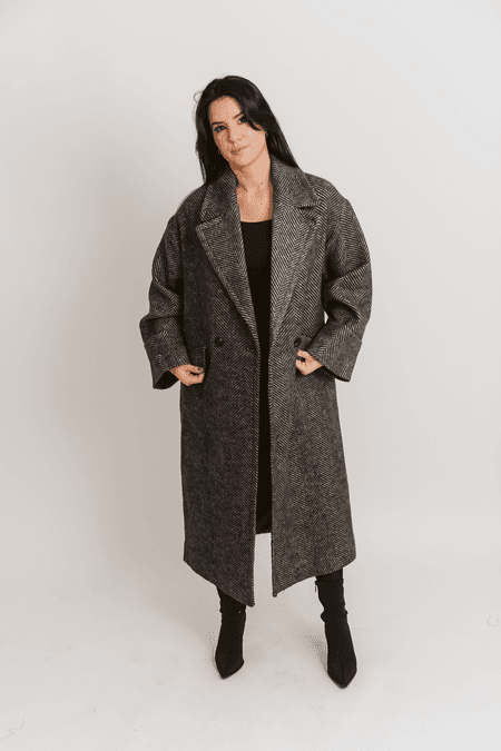 Płaszcz wełniany Milano szary