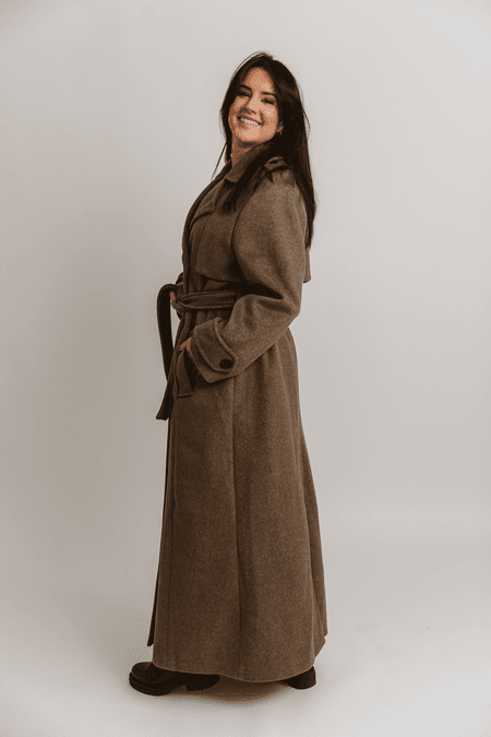 Płaszcz wełniany Paris brązowy