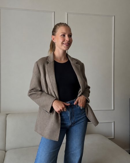Marynarka Lucca taupe kaszmir