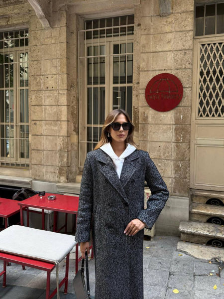 Płaszcz wełniany Berlin szary