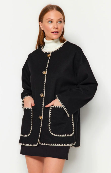 Sweter rozpinany Mia czarny