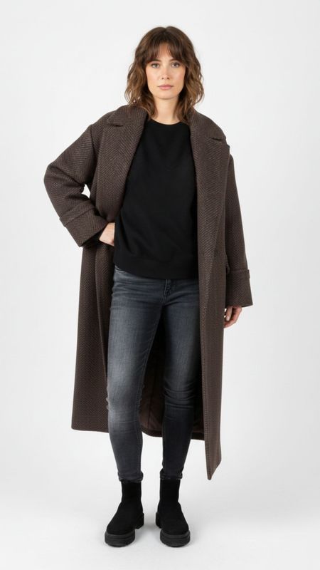 Płaszcz wełniany Verona brązowy