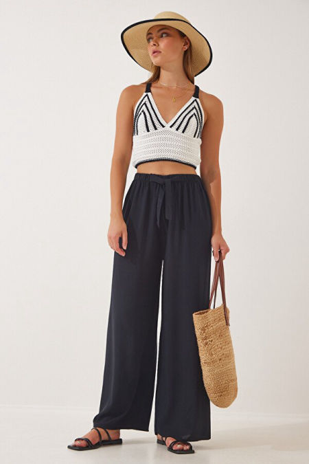 Spodnie Passion szerokie czarne