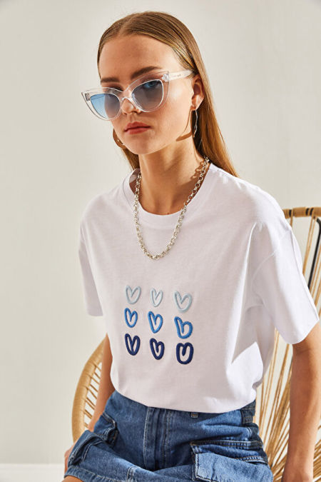 T-Shirt Bianca biały